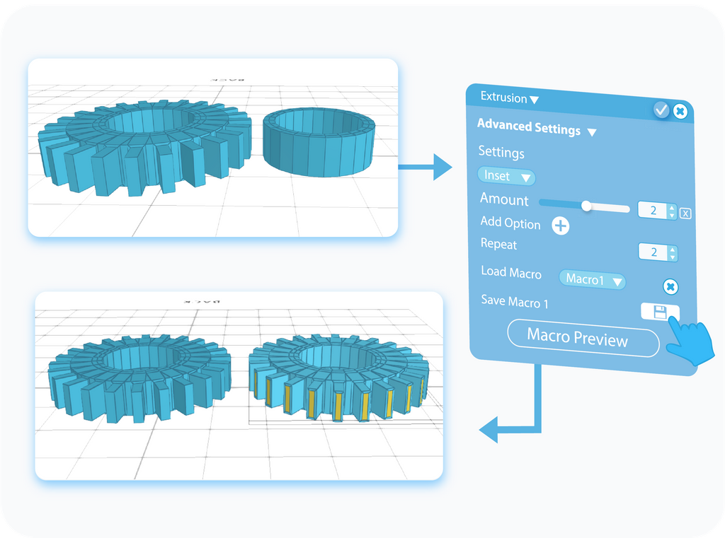 Saving customized Macros for the Extrusion